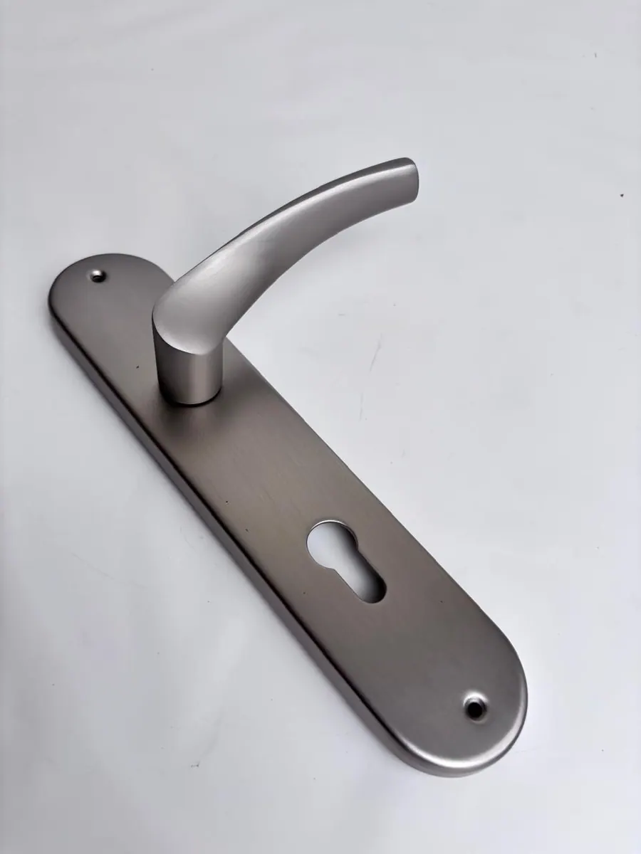 Ares Handle Lock Set, Matte Satin Nickel